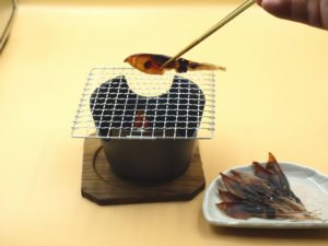 ホタルイカ干物調理