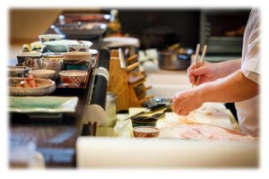料理人の調理風景