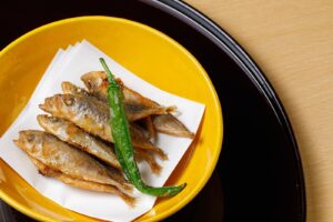 豆あじの唐揚げ