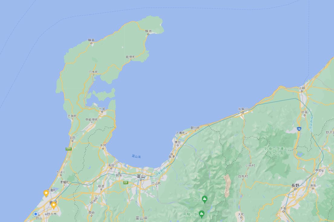 富山湾の地図