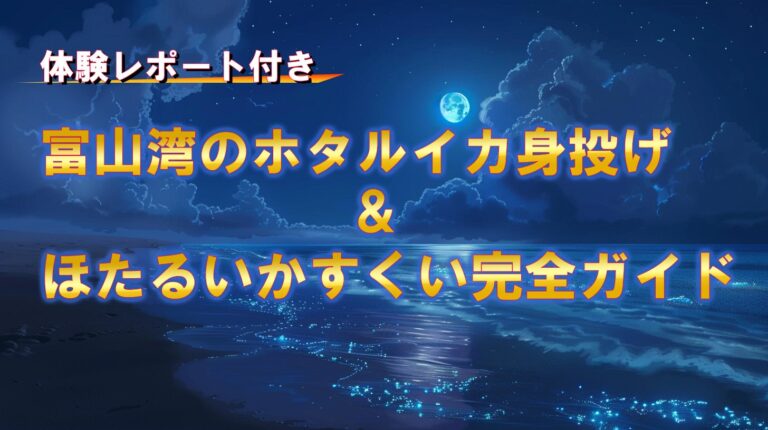 体験レポート付きホタルイカ身投げ＆ほたるいかすくい完全ガイド