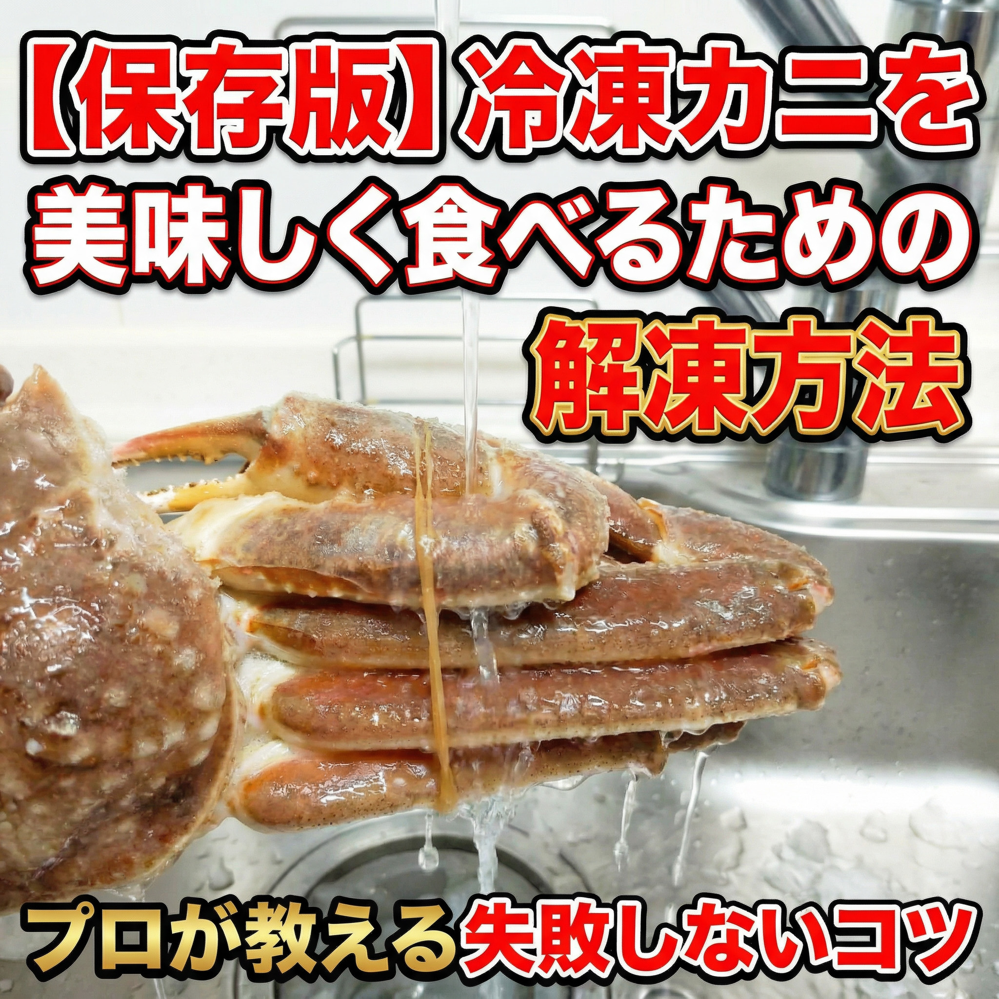 【保存版】冷凍カニを美味しく食べるための解凍方法｜プロが教える失敗しないコツ