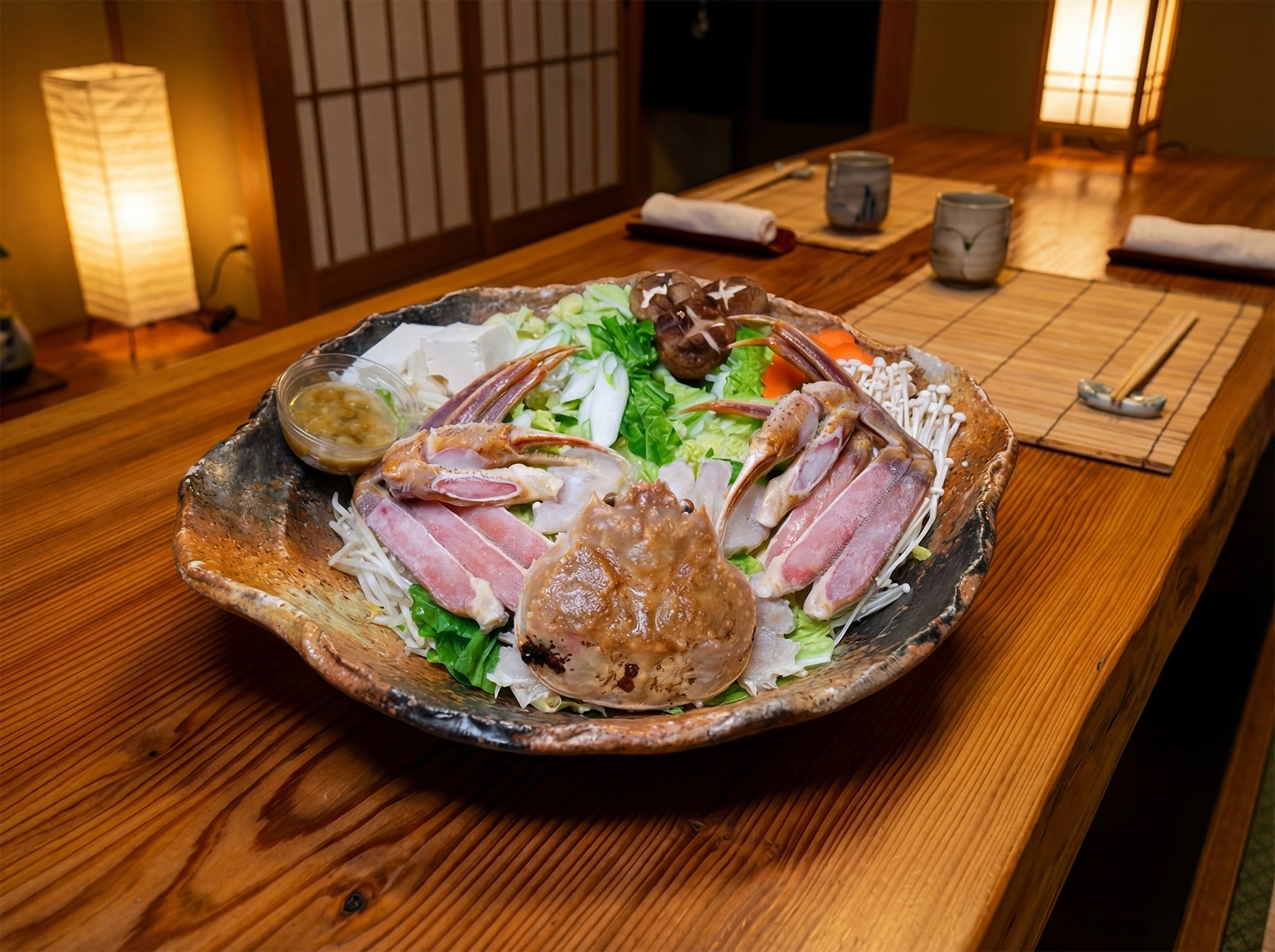 まるごとかに鍋セット 料亭イメージ